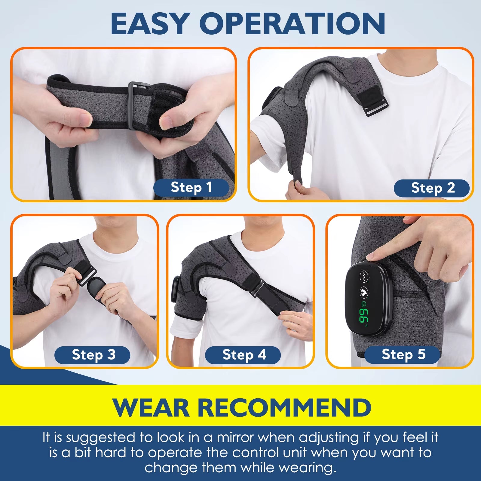 ThermaRelief™ – Electric Heated Shoulder & Knee Massager