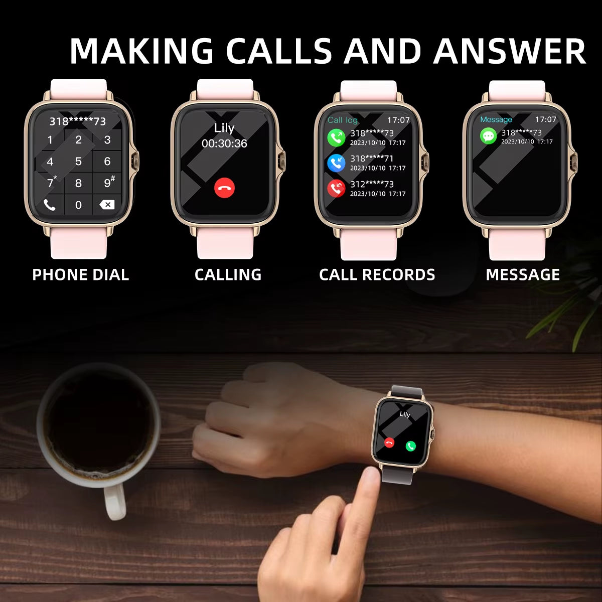 SmartSync Pro™ – Next-Gen Bluetooth Smartwatch for Daily Health & Call
